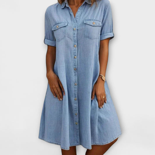 Kendall | Button-Down Denim Mini Dress