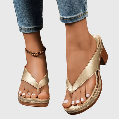 Kennedy | Orthopedic Block Heel Mule Sandals
