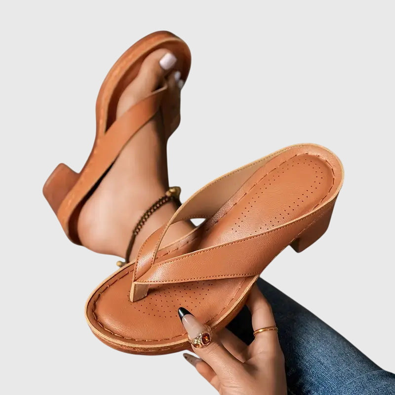 Kennedy | Orthopedic Block Heel Mule Sandals