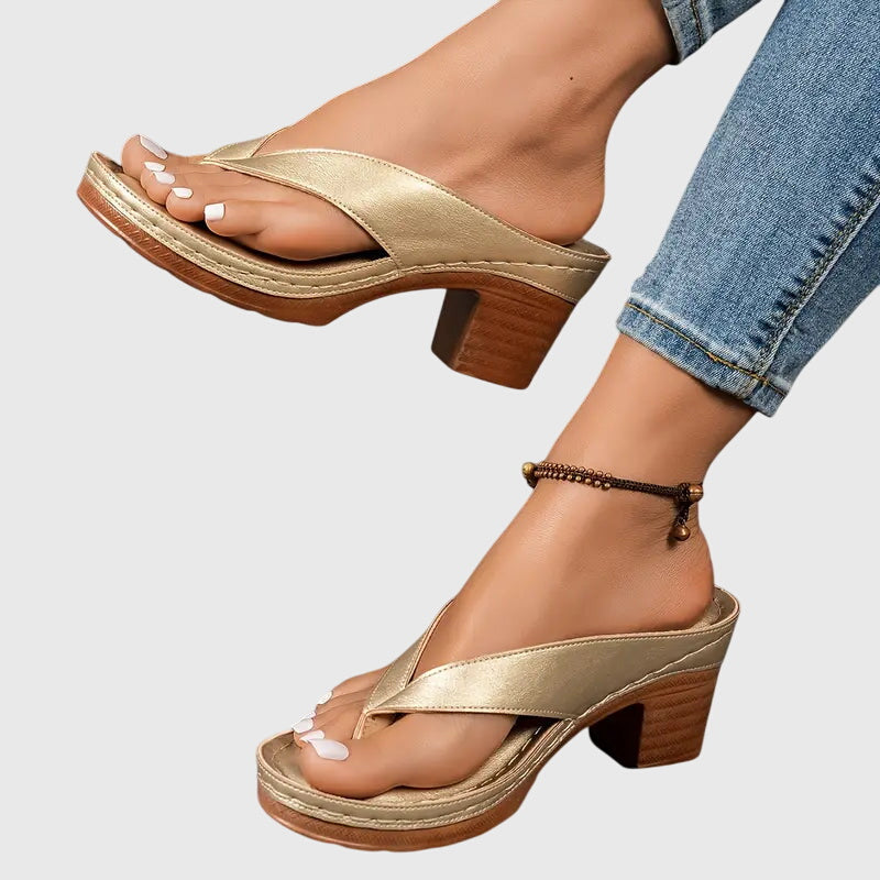 Kennedy | Orthopedic Block Heel Mule Sandals