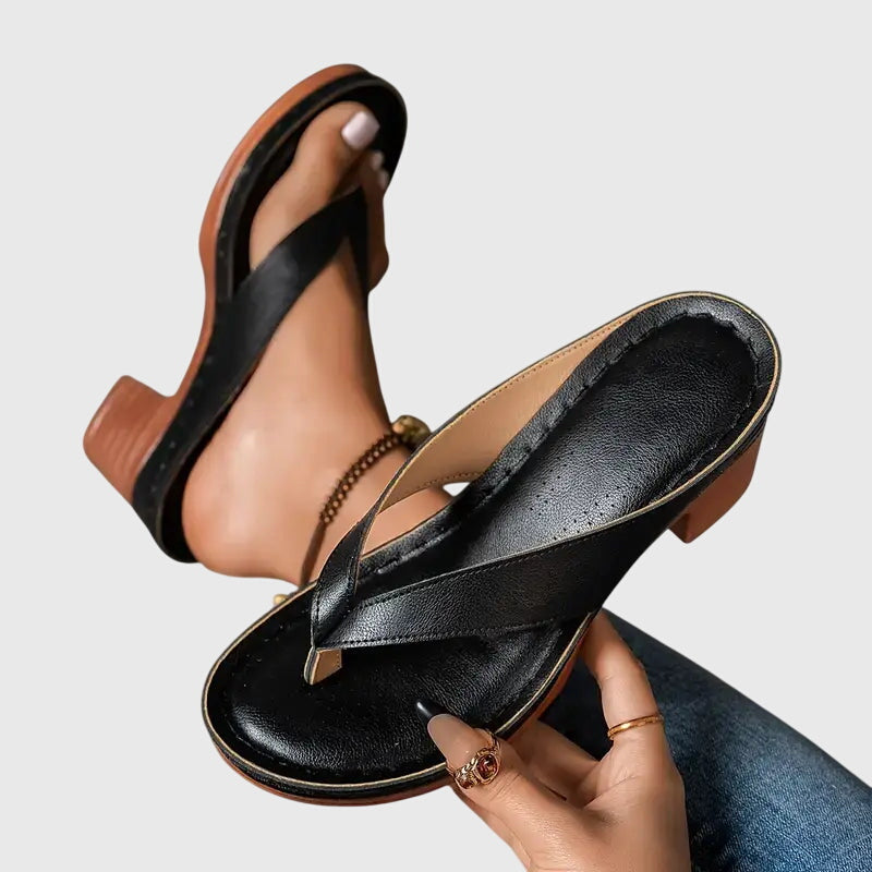 Kennedy | Orthopedic Block Heel Mule Sandals