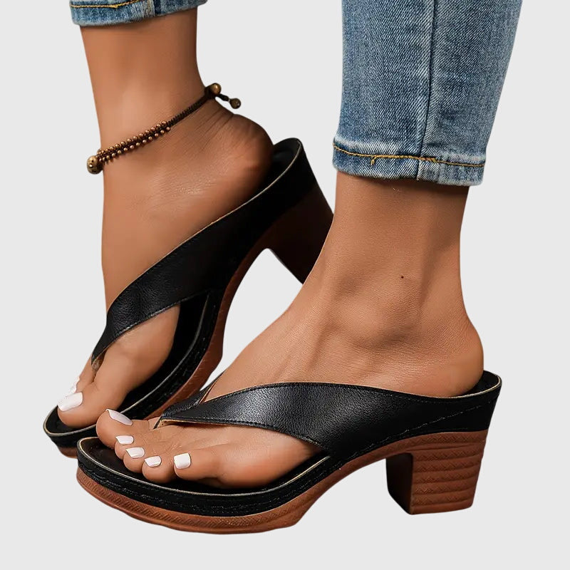 Kennedy | Orthopedic Block Heel Mule Sandals