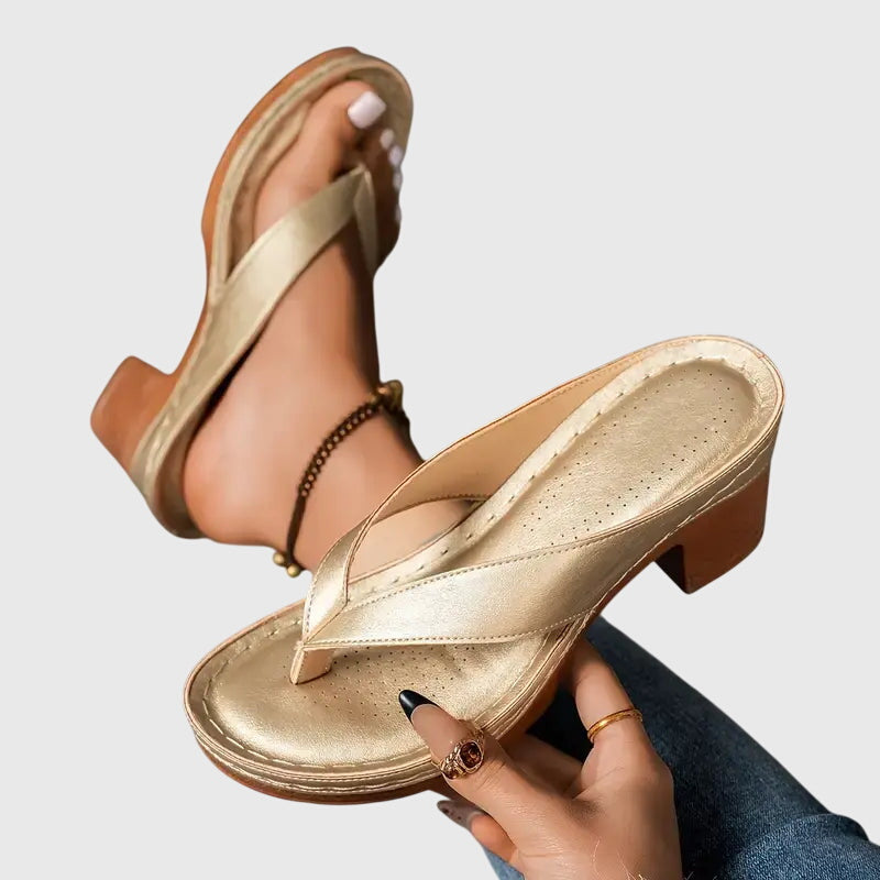 Kennedy | Orthopedic Block Heel Mule Sandals