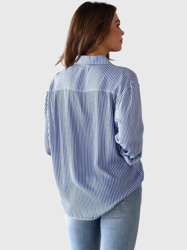 Kennedy | Striped Button Up Collared Shirt