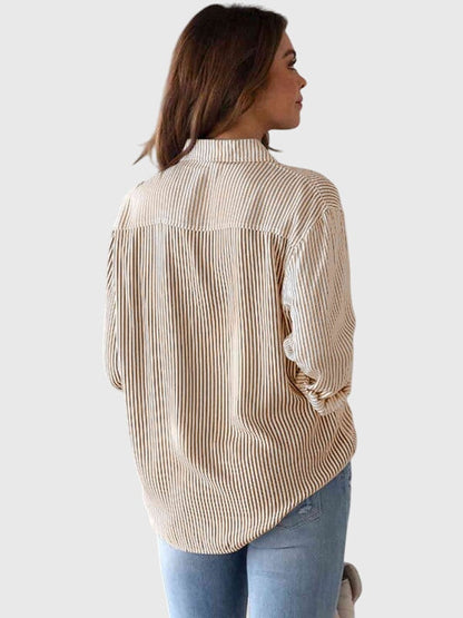 Kennedy | Striped Button Up Collared Shirt