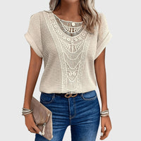 Leah | Crochet Knit Boho Top