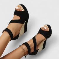 Leah | Orthopedic Woven Wedge Sandals