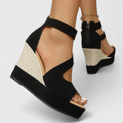 Leah | Orthopedic Woven Wedge Sandals