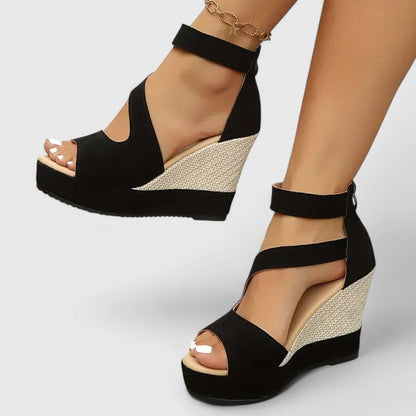 Leah | Orthopedic Woven Wedge Sandals