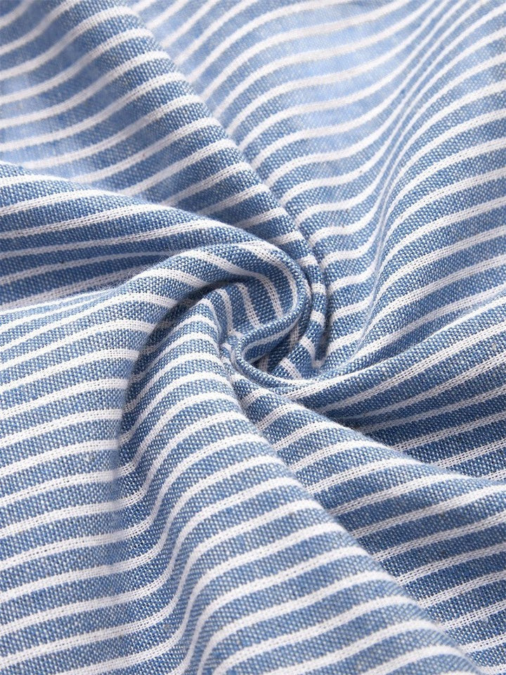 Leah | Striped A-Line Midi Dress