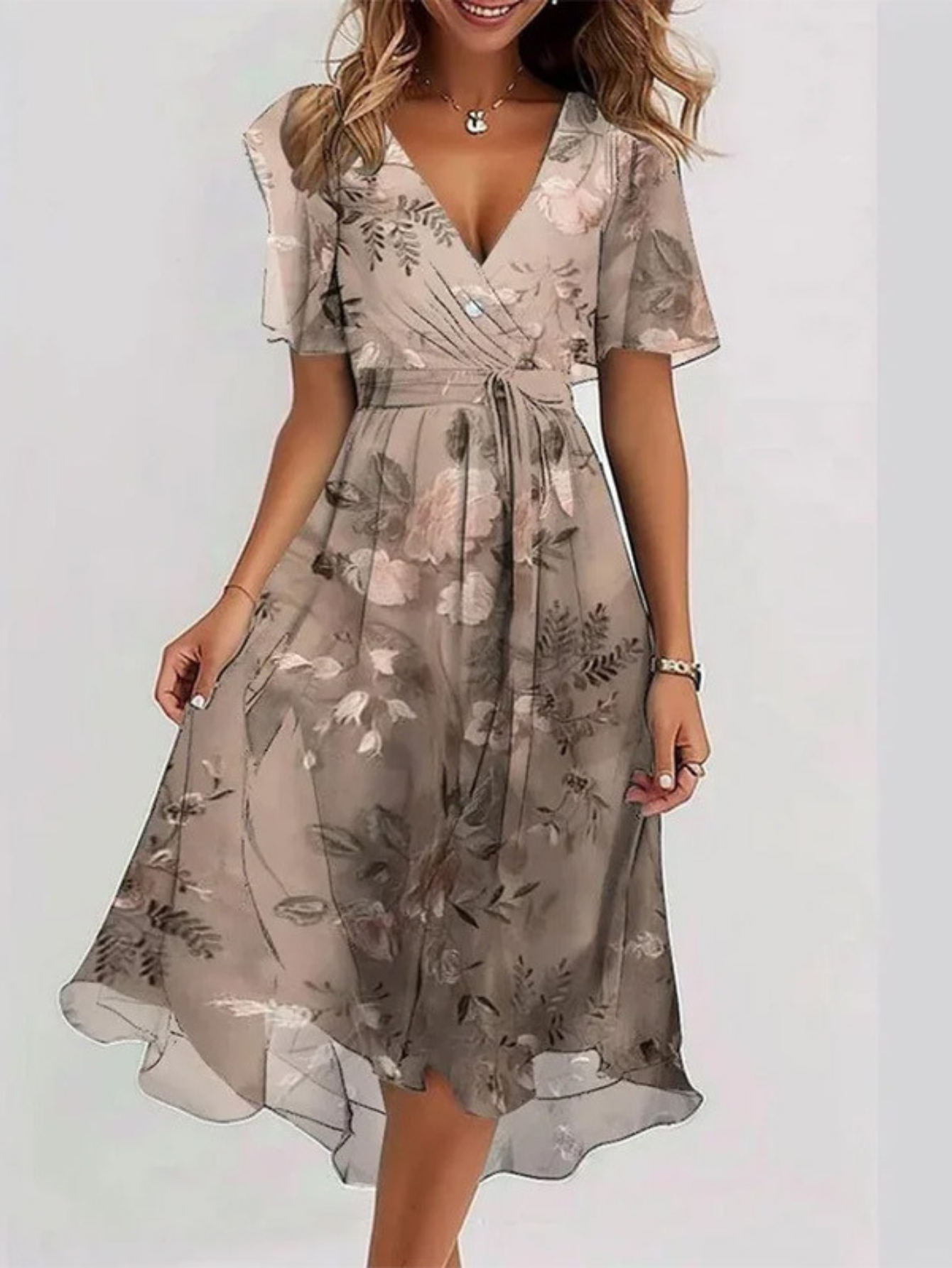 Lily | Floral Summer Midi Dress