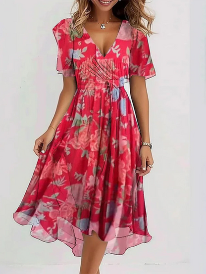 Lily | Floral Summer Midi Dress