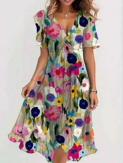 Lily | Floral Summer Midi Dress