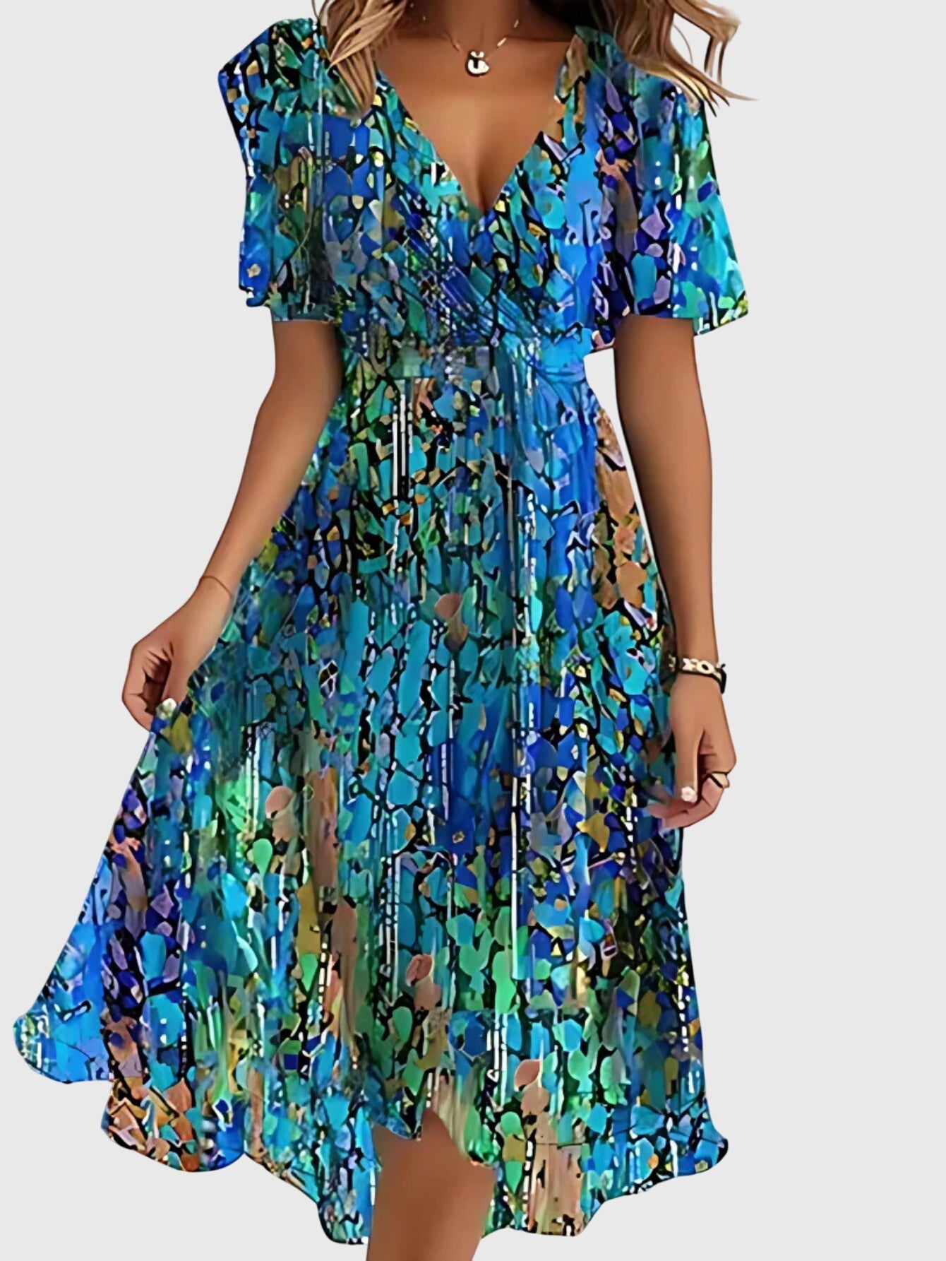 Lily | Floral Summer Midi Dress