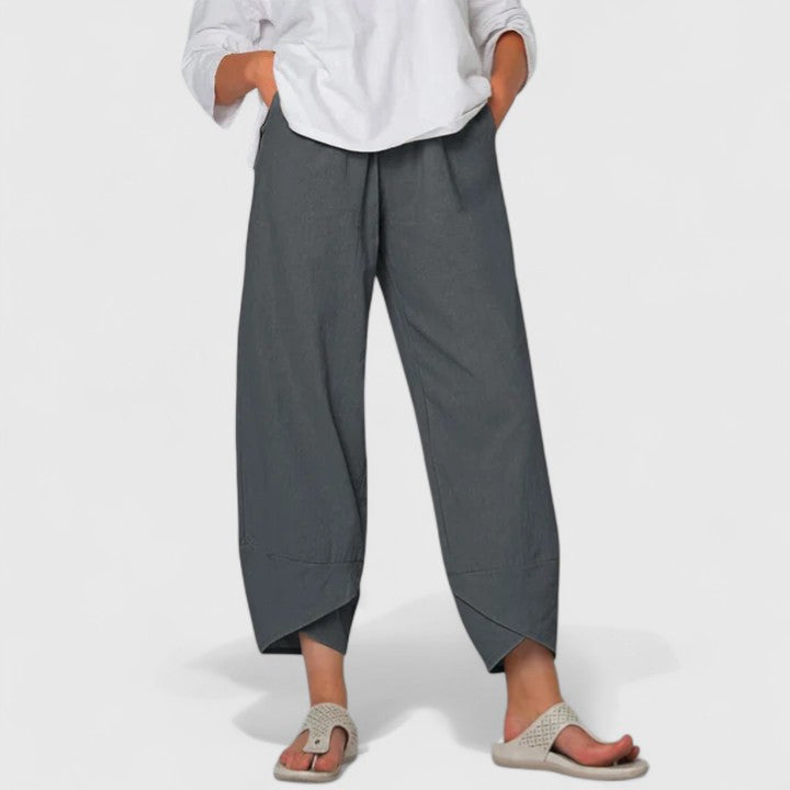 Luna | Comfortable Drawstring Waist Wide Leg Pants