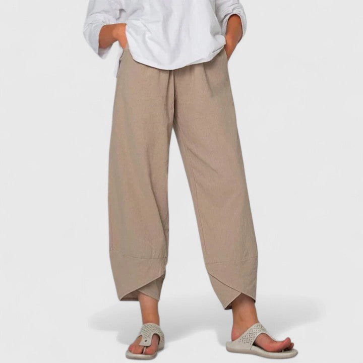Luna | Comfortable Drawstring Waist Wide Leg Pants