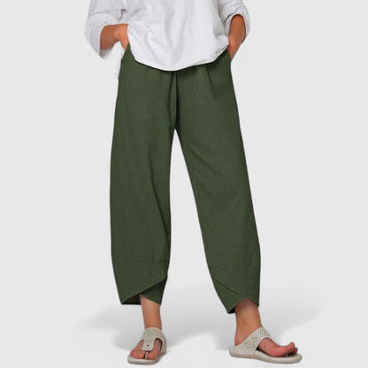 Luna | Comfortable Drawstring Waist Wide Leg Pants