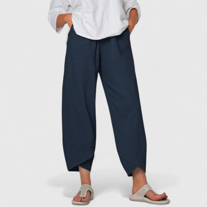 Luna | Comfortable Drawstring Waist Wide Leg Pants