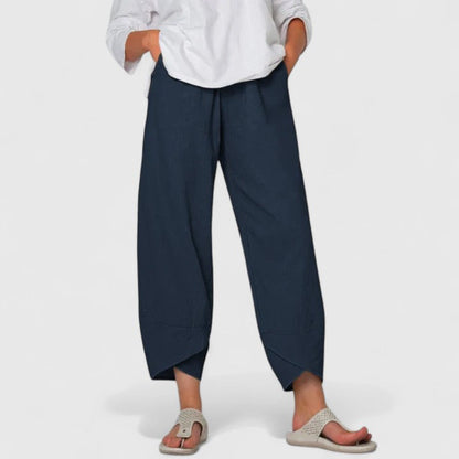 Luna | Comfortable Drawstring Waist Wide Leg Pants