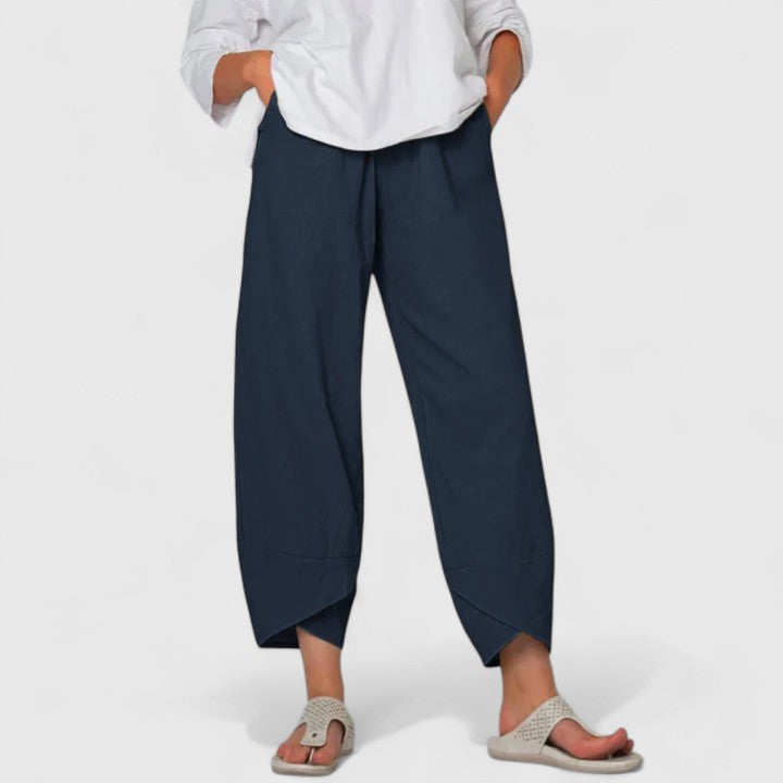 Luna | Comfortable Drawstring Waist Wide Leg Pants