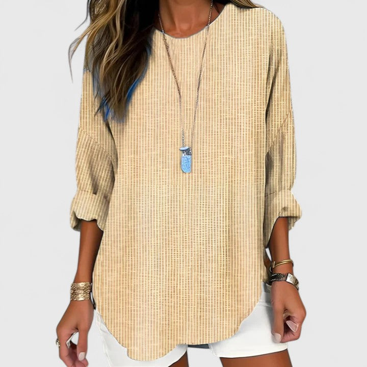 Nora | Comfy Striped Longline Blouse