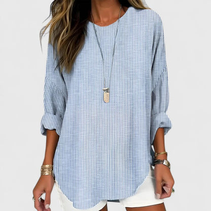 Nora | Comfy Striped Longline Blouse