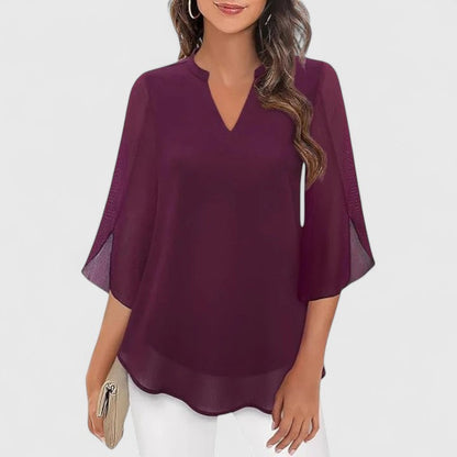 Marina | Elegant Flowy Light Blouse