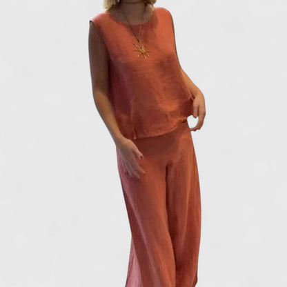 Marina | Elegant Sleeveless Top and Pants Matching Set