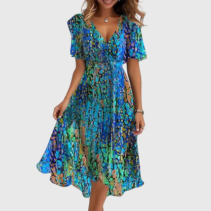 Marina | Elegant V-Neck Midi Dress