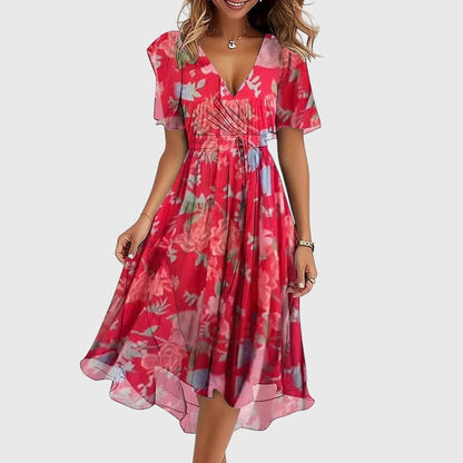 Marina | Elegant V-Neck Midi Dress