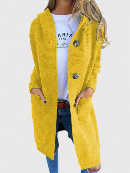 Marina | Longline Hooded Cardigan With Pockets