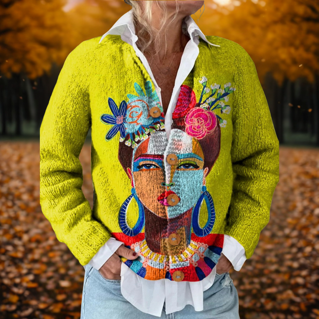 Maya | Art Print Cardigan
