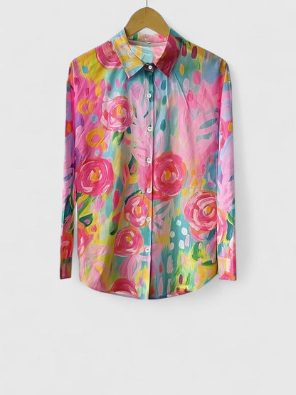 Maya | Floral Button Down Summer Blouse