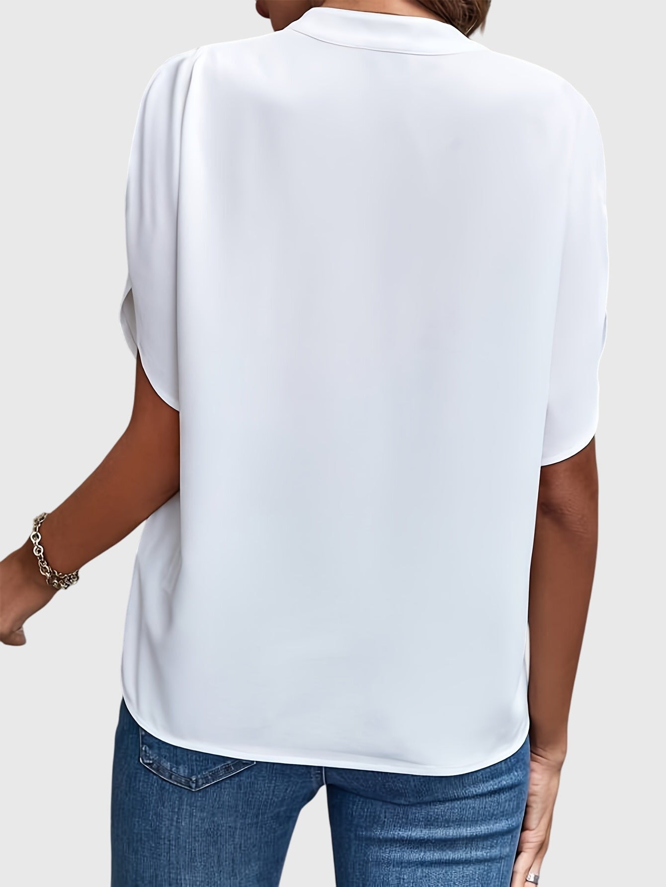 Mia | Elegant Stand Collar Blouse