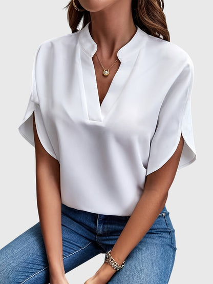 Mia | Elegant Stand Collar Blouse