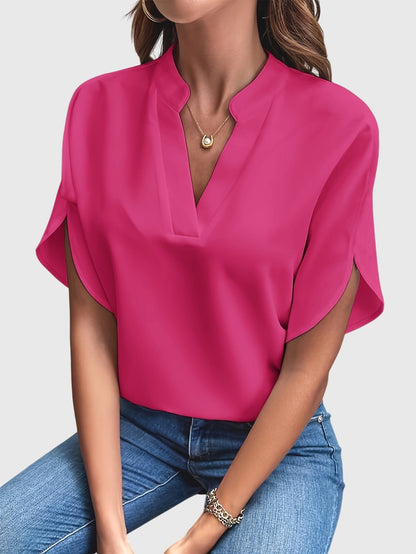 Mia | Elegant Stand Collar Blouse