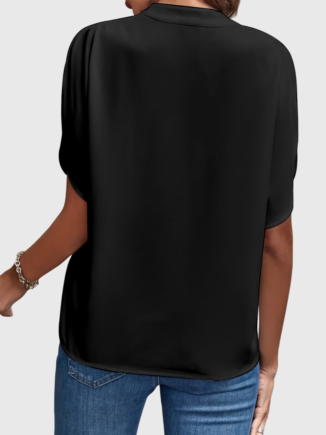 Mia | Elegant Stand Collar Blouse