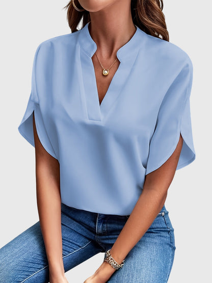 Mia | Elegant Stand Collar Blouse