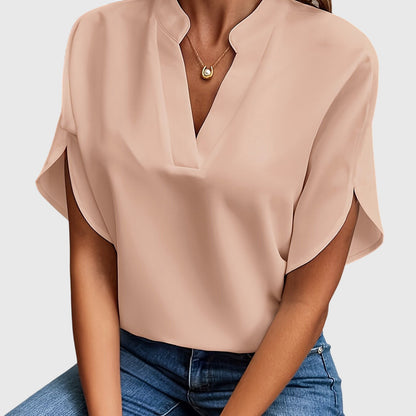 Mia | Elegant Stand Collar Blouse