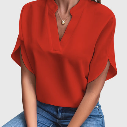 Mia | Elegant Stand Collar Blouse