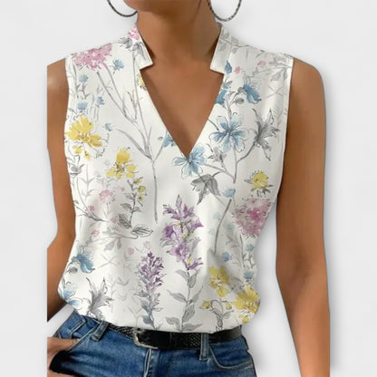 Lily | Collared Wrap Sleeveless Top