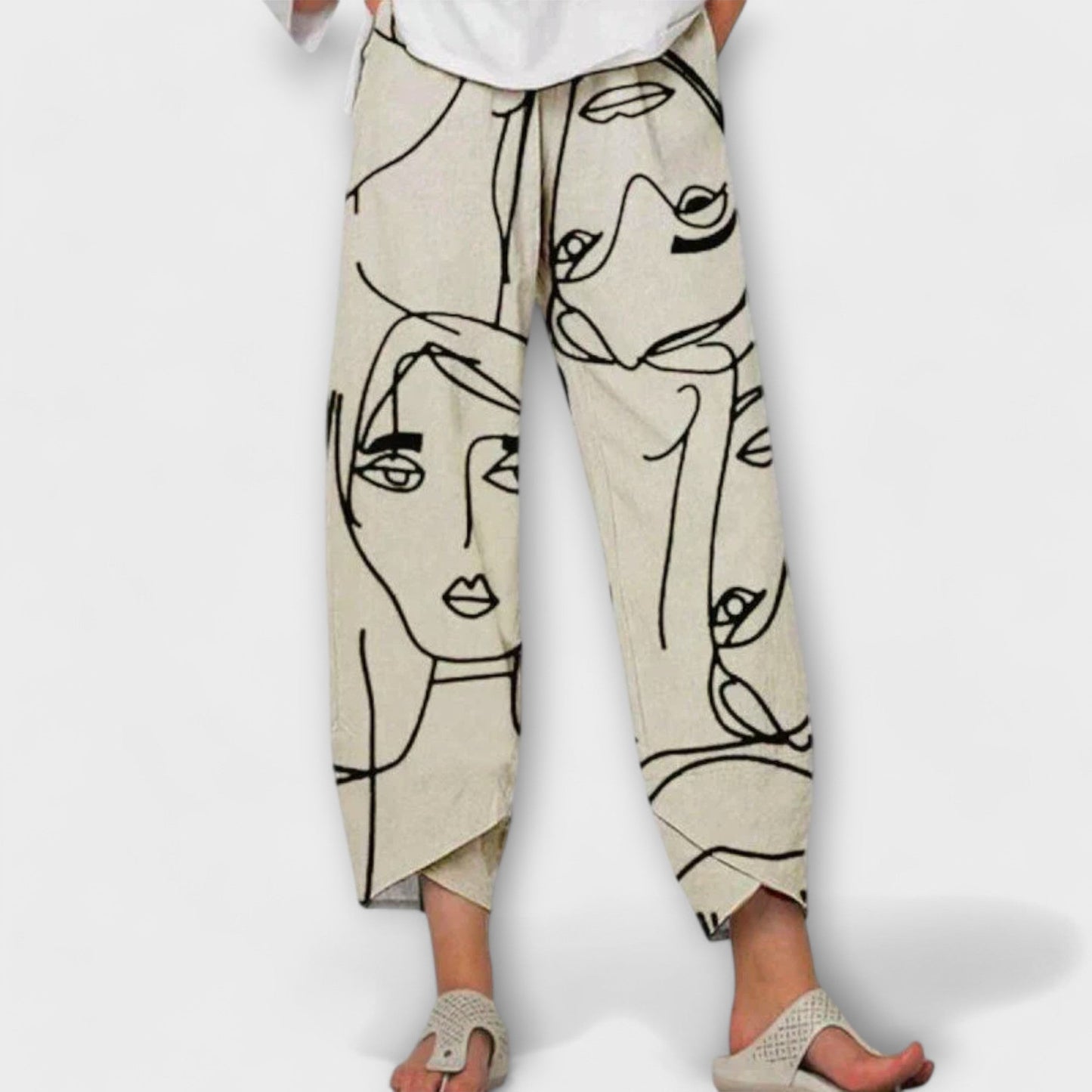Diana | Abstract Print Wide Leg Pants