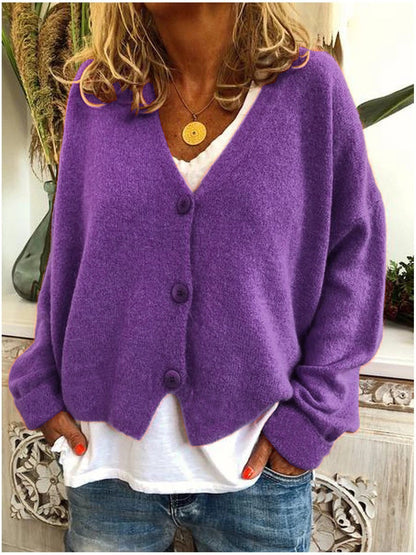 Amber | Elegant Cardigan With V-Neck