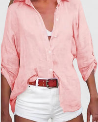 Natalie | Comfortable Button Up Blouse Shirt