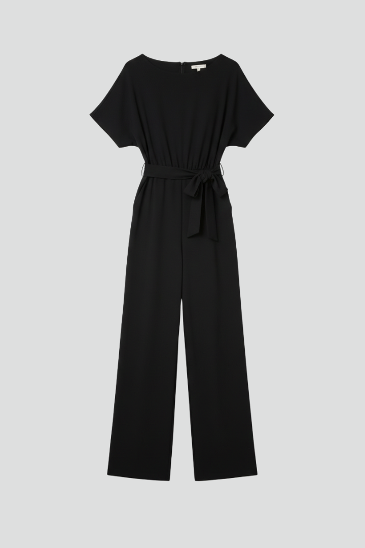 Natalie | Elegant Belted Wide Leg Jumpsuit
