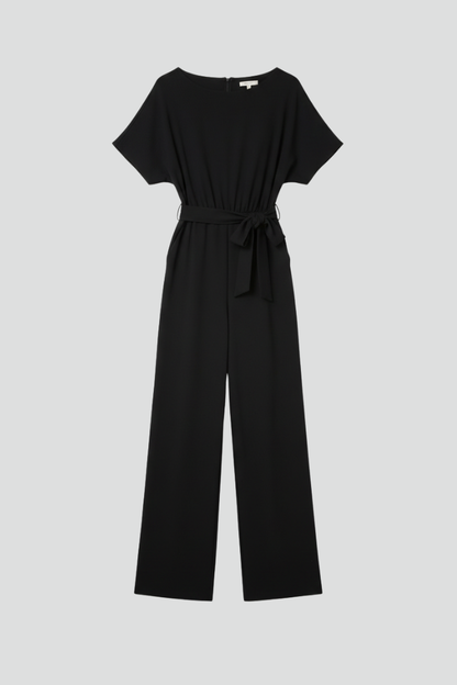 Natalie | Elegant Belted Wide Leg Jumpsuit