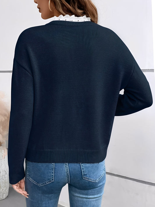 Grace | Elegant V-Neck Sweater