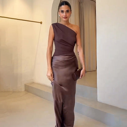 Sienna | One Shoulder Maxi Wedding Guest Dress