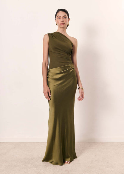 Sienna | One Shoulder Maxi Wedding Guest Dress