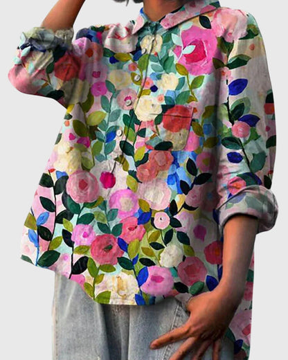 Nora | Floral Print Blouse Shirt